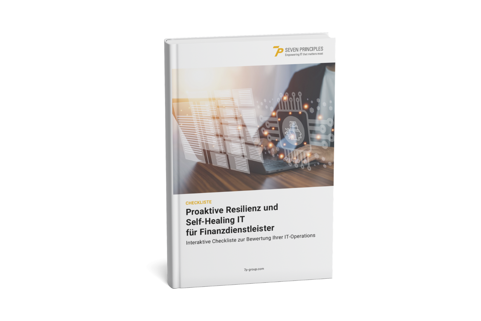 Cover of the checklist “Proactive resilience and self-healing IT for financial service providers”