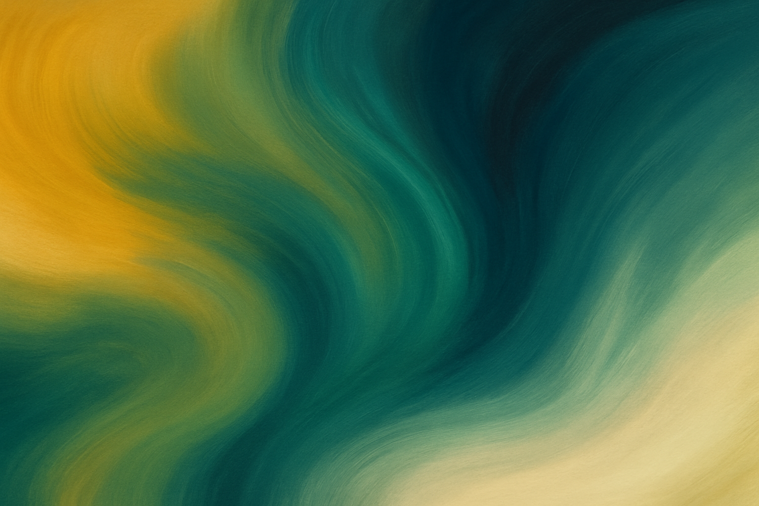 Abstract flowing colour gradients in turquoise, yellow and beige
