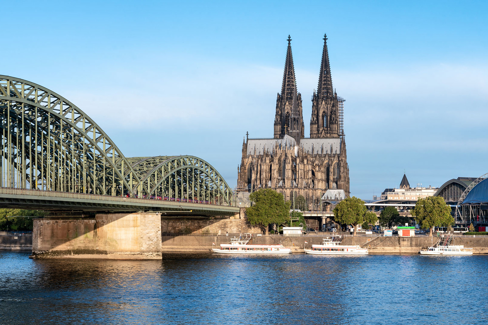 Cologne Cathedral and the Hohenzollern Bridge over the Rhine